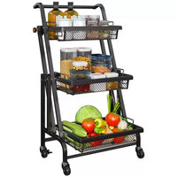 3-Tier Folding Storage Rack